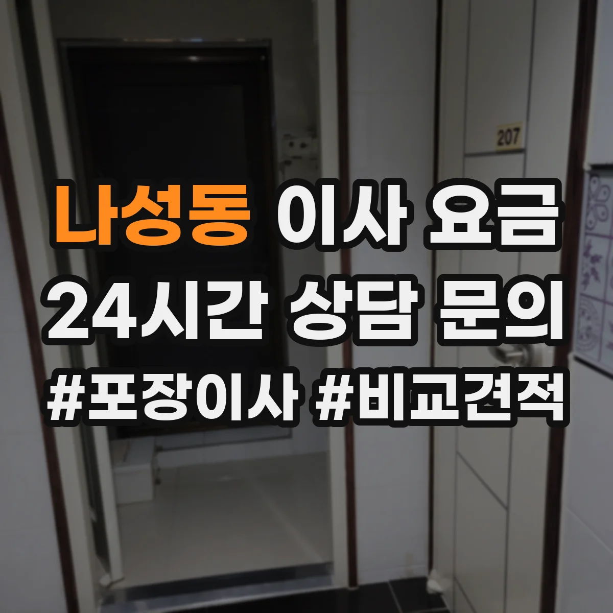 나성동 이사 요금