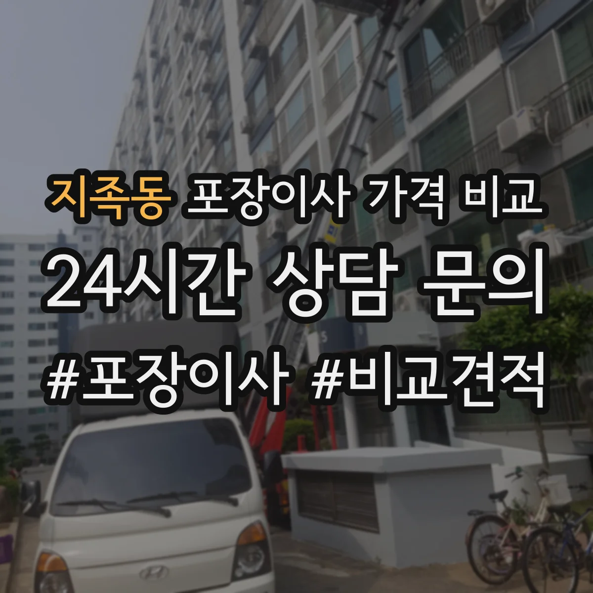 지족동 포장이사 가격 비교