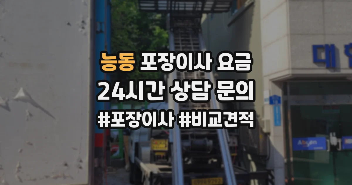 능동 포장이사 요금