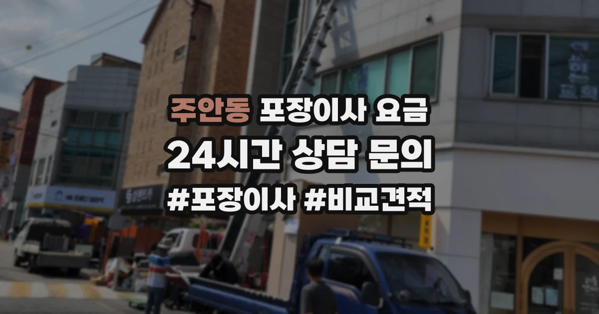 주안동 포장이사 요금