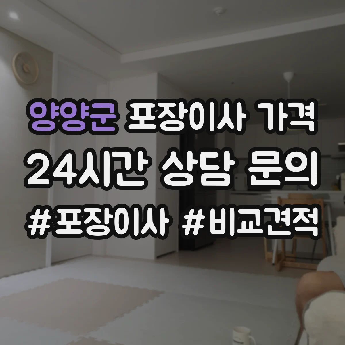 양양군 포장이사 가격
