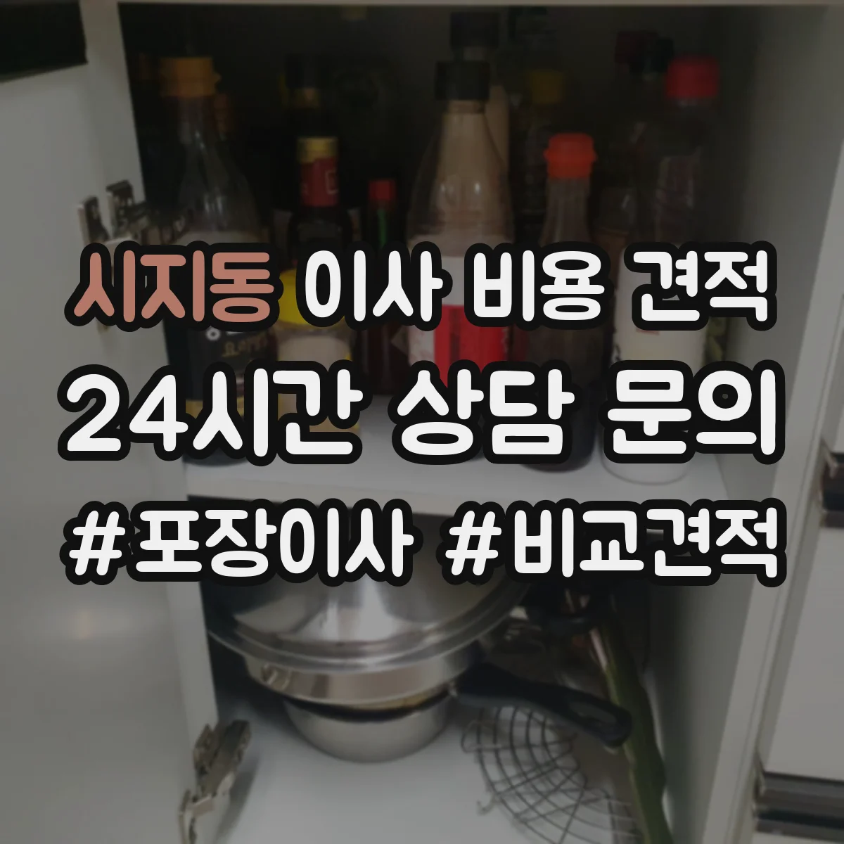 시지동 이사 비용 견적
