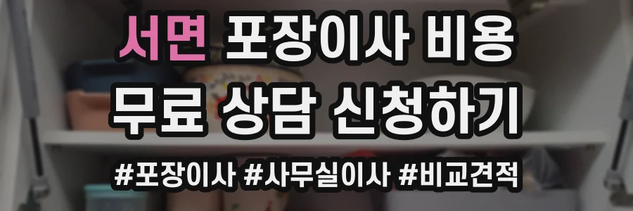 서면 포장이사 비용