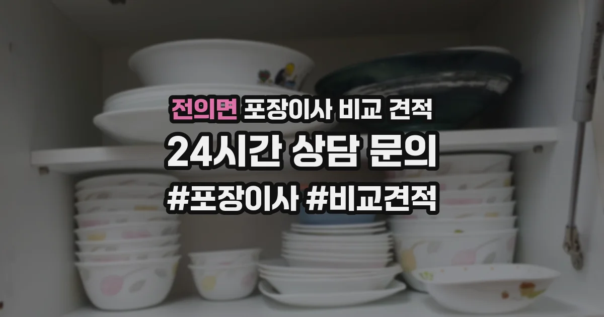 전의면 포장이사 비교 견적