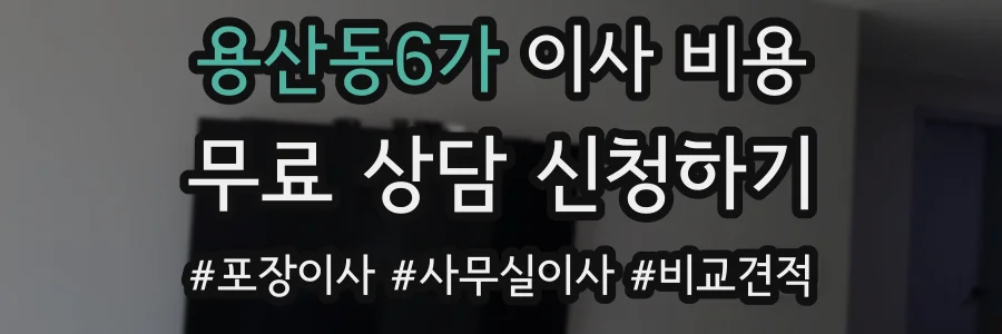 용산동6가 이사 비용