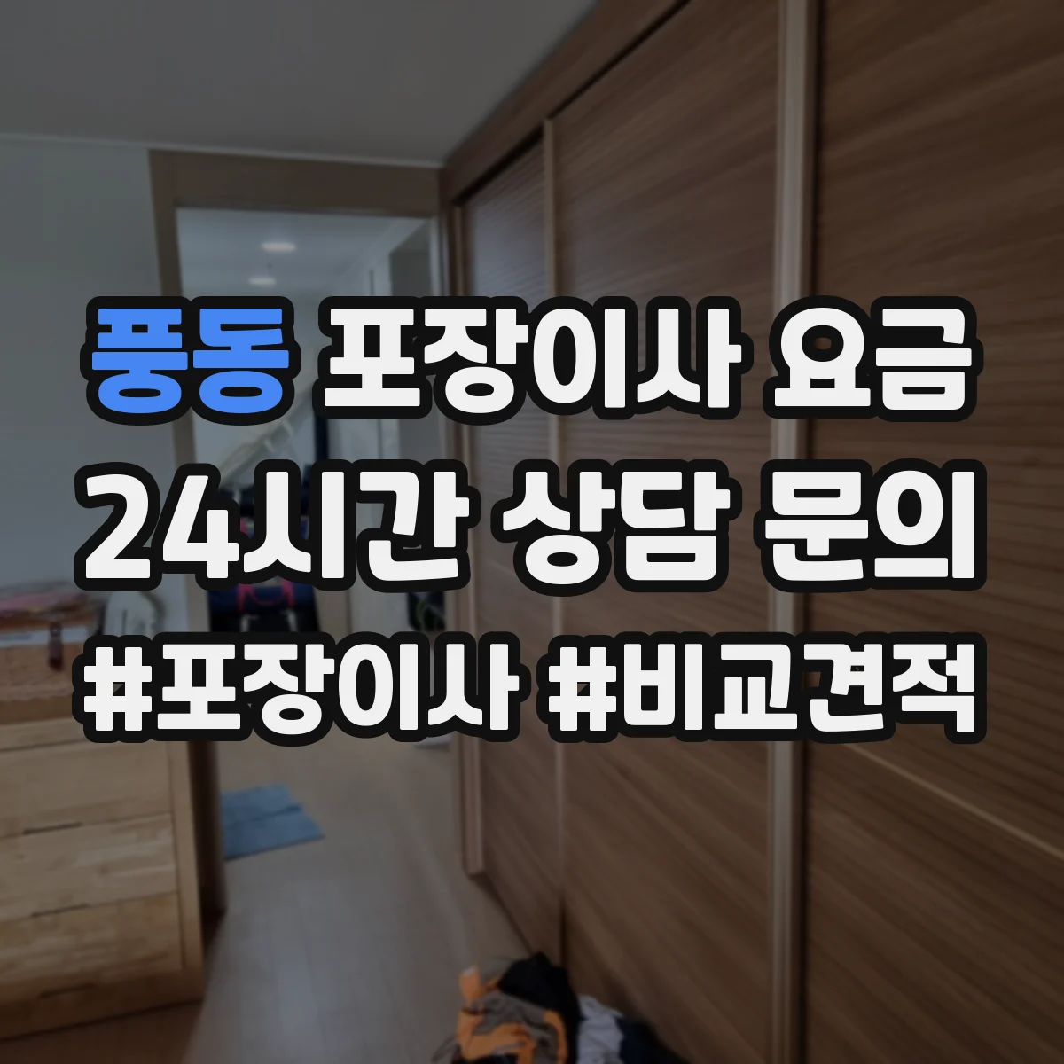 풍동 포장이사 요금