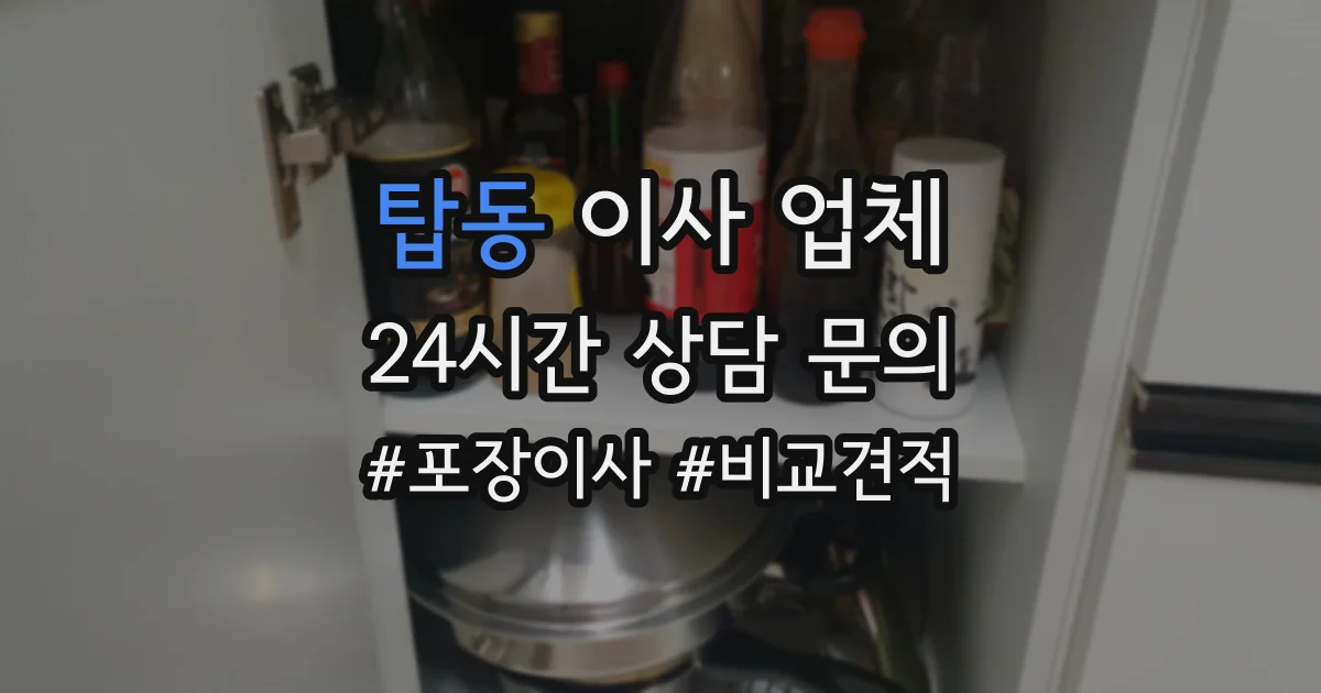탑동 이사 업체