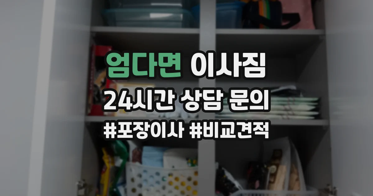 엄다면 이사짐