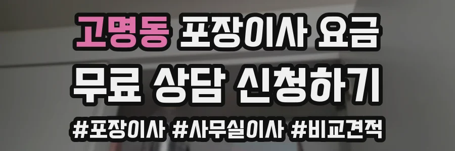 고명동 포장이사 요금