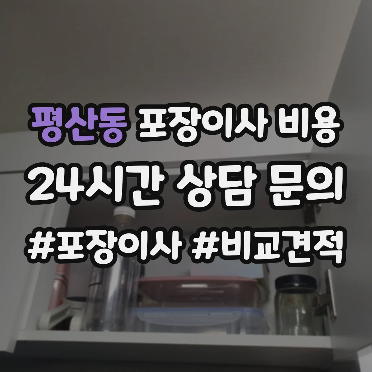 평산동 포장이사 비용