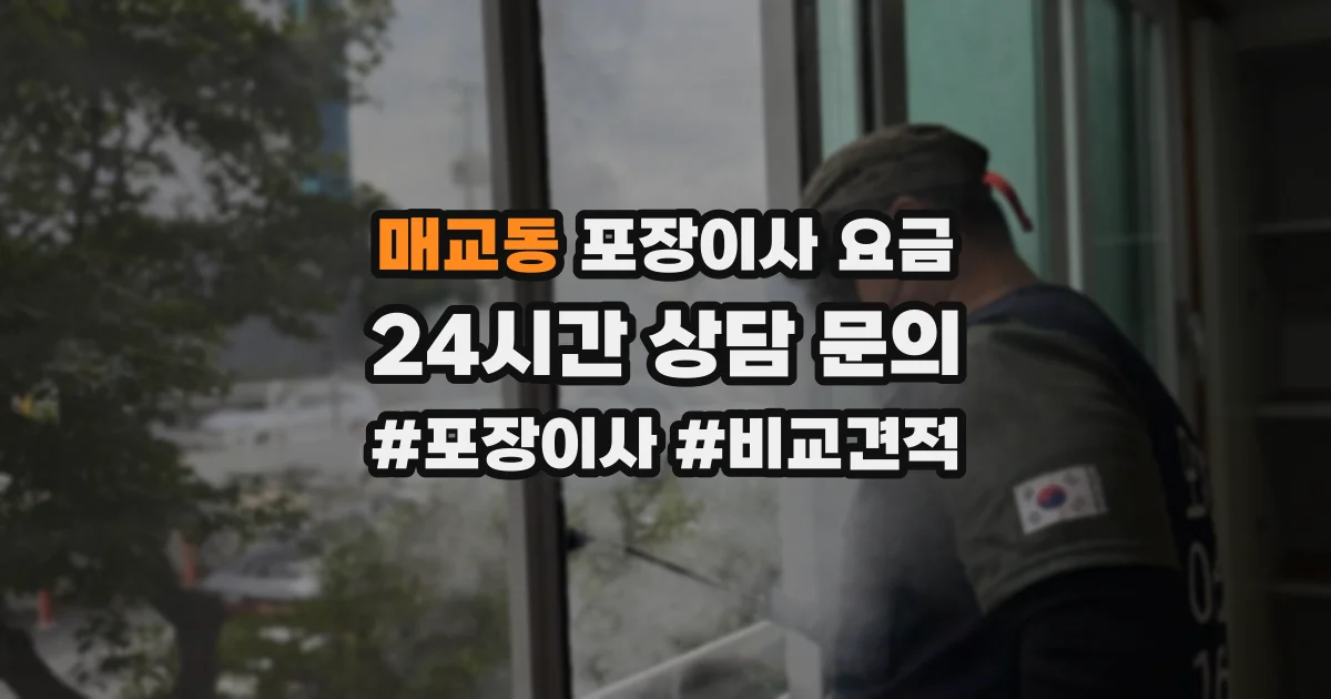 매교동 포장이사 요금