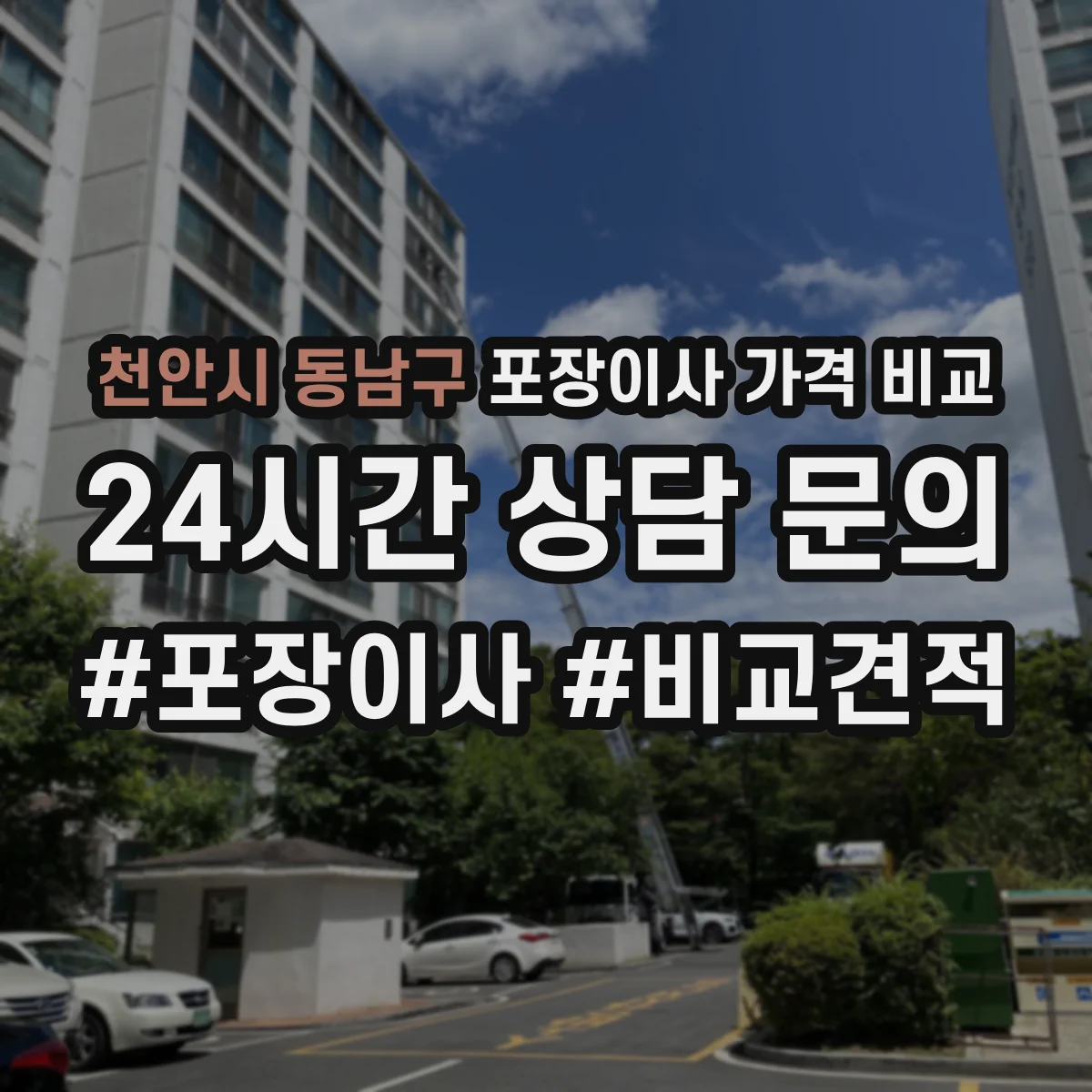 천안시 동남구 포장이사 가격 비교