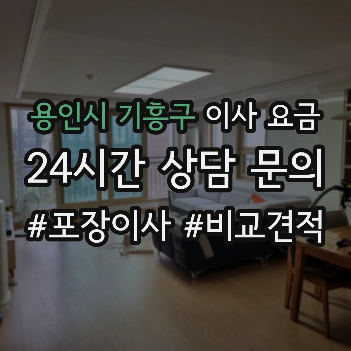 용인시 기흥구 이사 요금