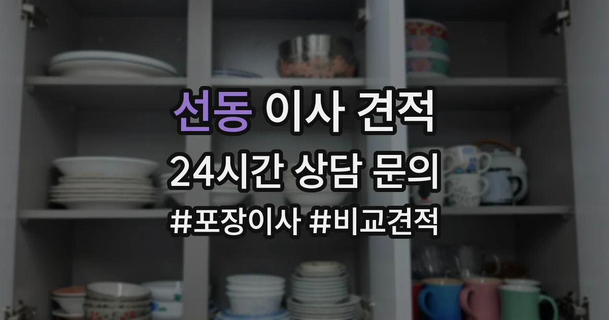 선동 이사 견적