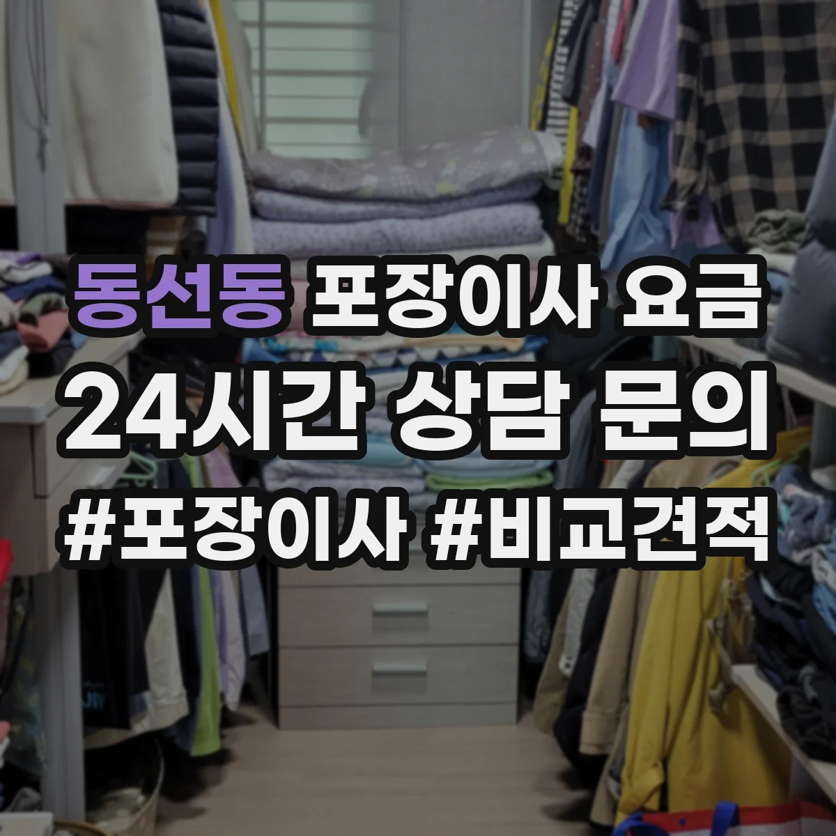 동선동 포장이사 요금