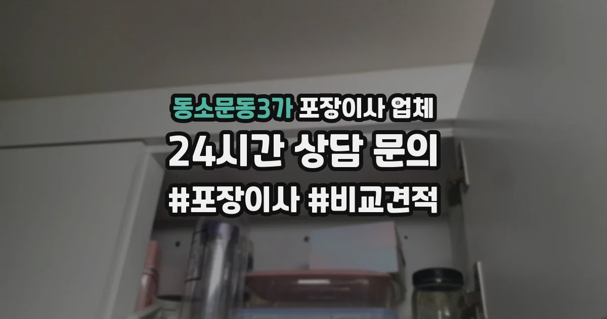 동소문동3가 포장이사 업체
