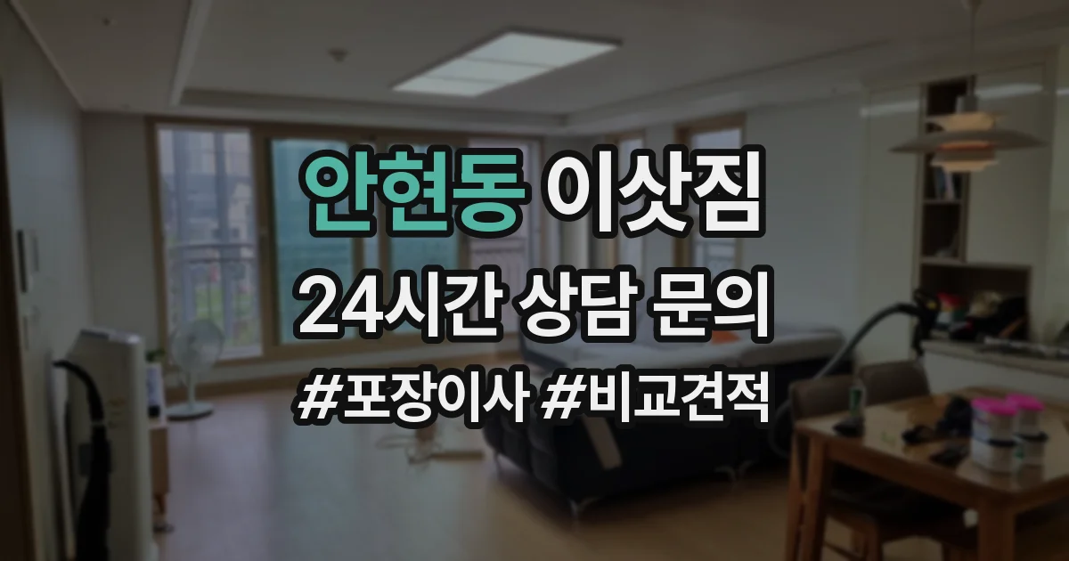 안현동 이삿짐