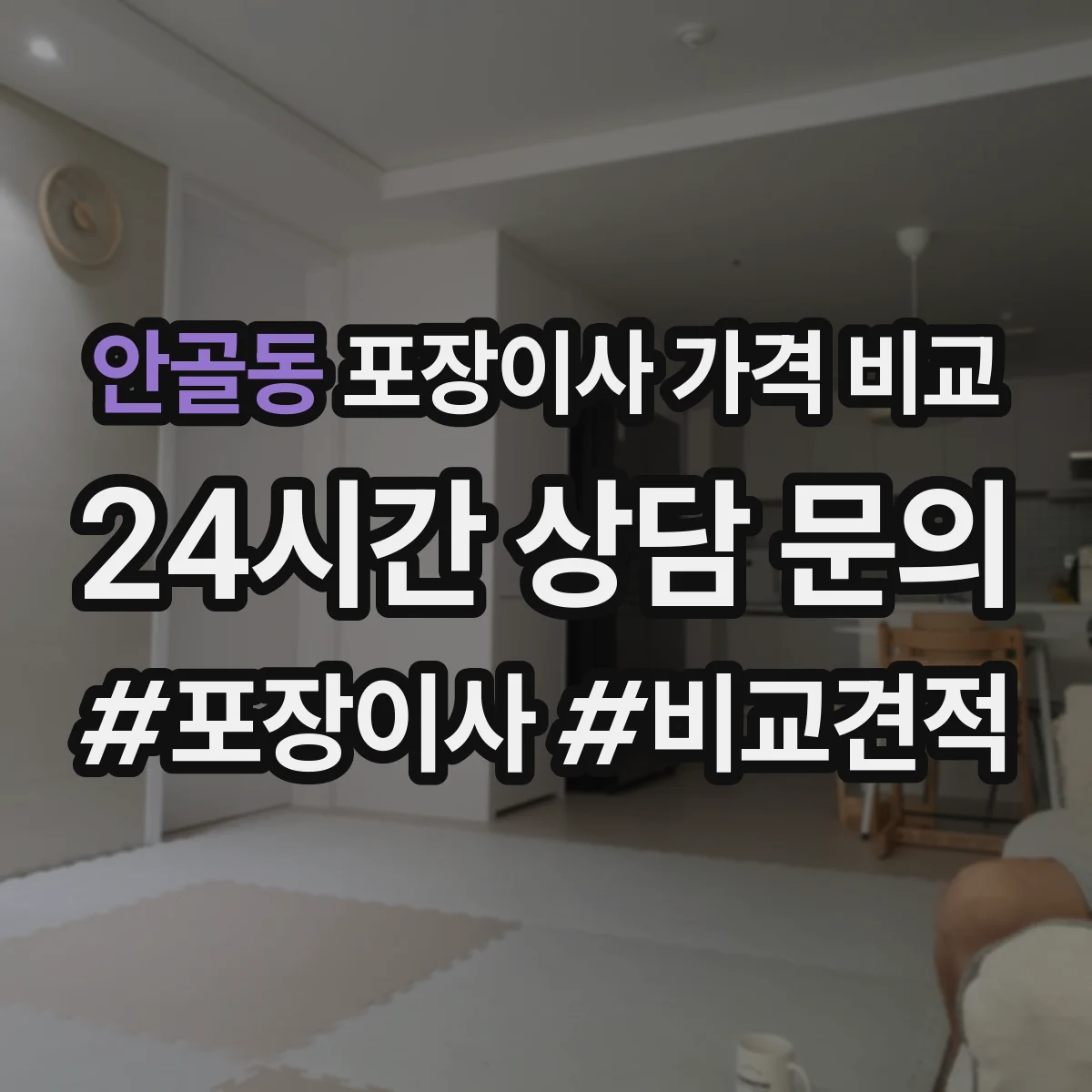 안골동 포장이사 가격 비교