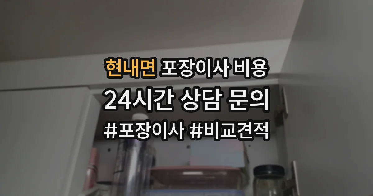 현내면 포장이사 비용