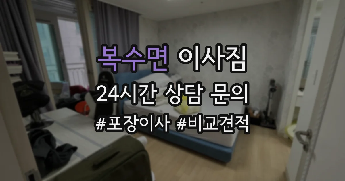 복수면 이사짐