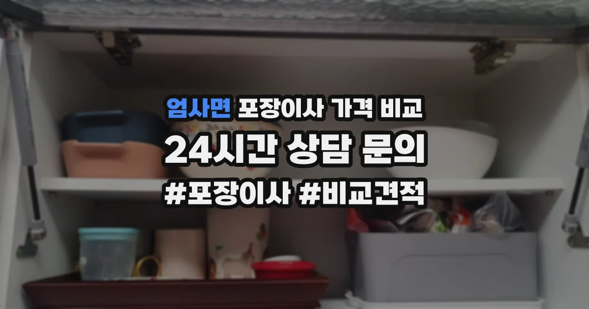 엄사면 포장이사 가격 비교
