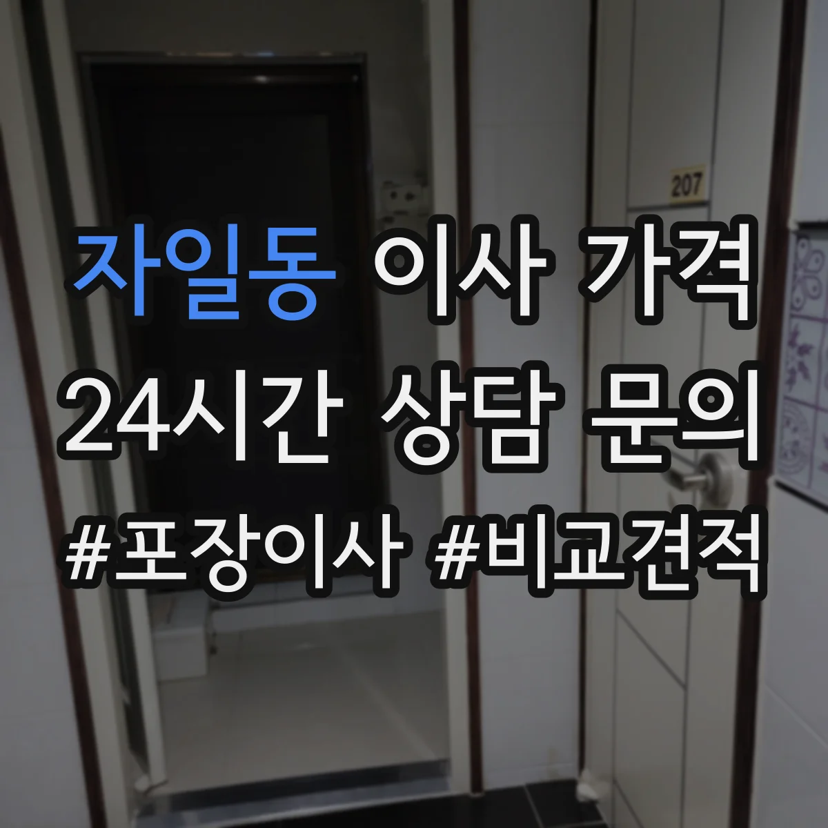 자일동 이사 가격