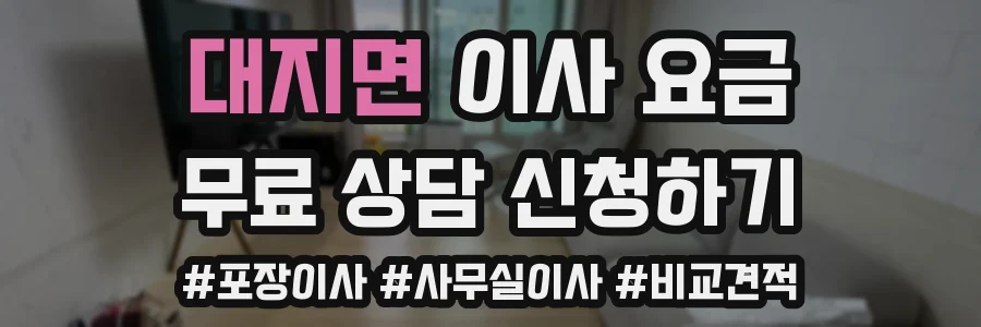 대지면 이사 요금