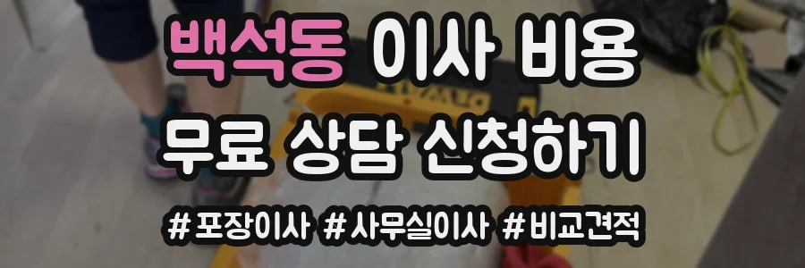 백석동 이사 비용