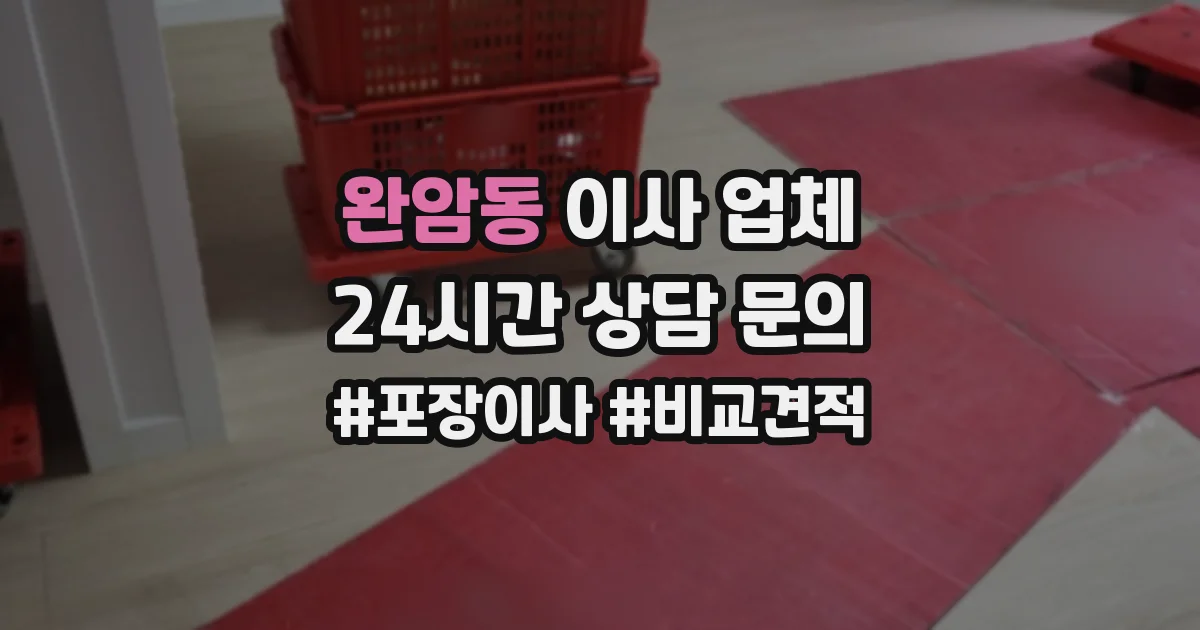 완암동 이사 업체