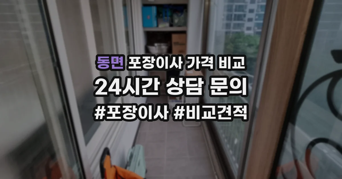 동면 포장이사 가격 비교
