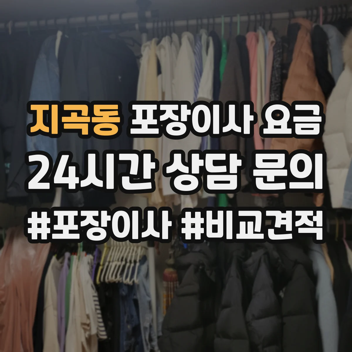 지곡동 포장이사 요금
