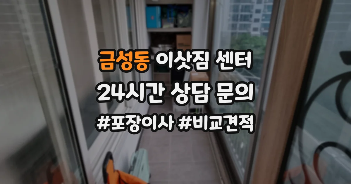 금성동 이삿짐 센터