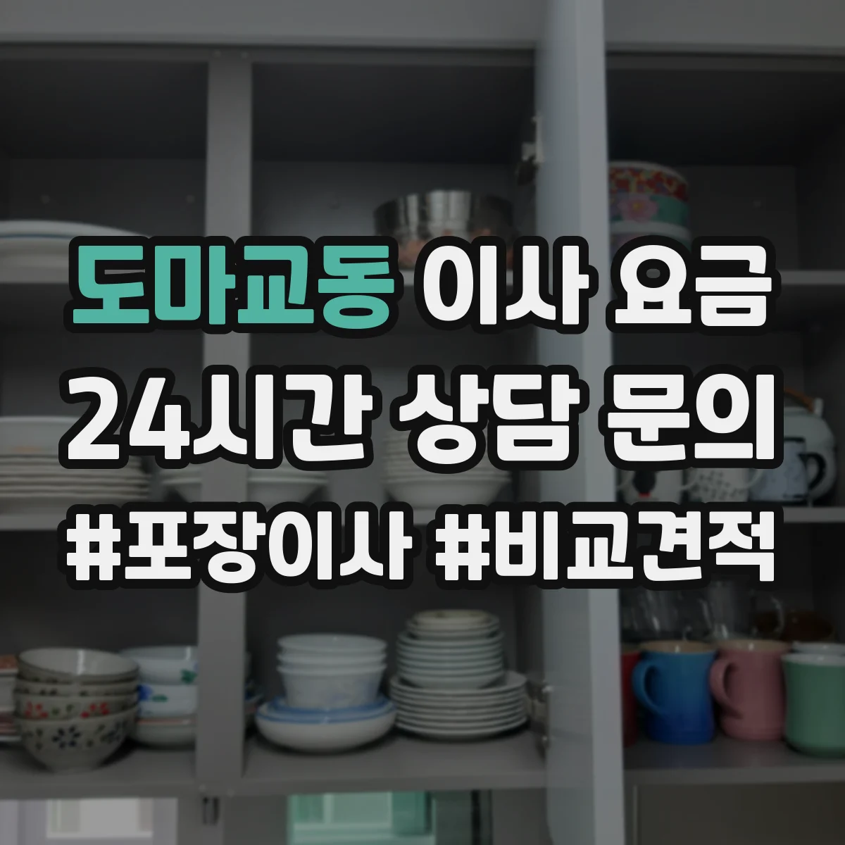 도마교동 이사 요금