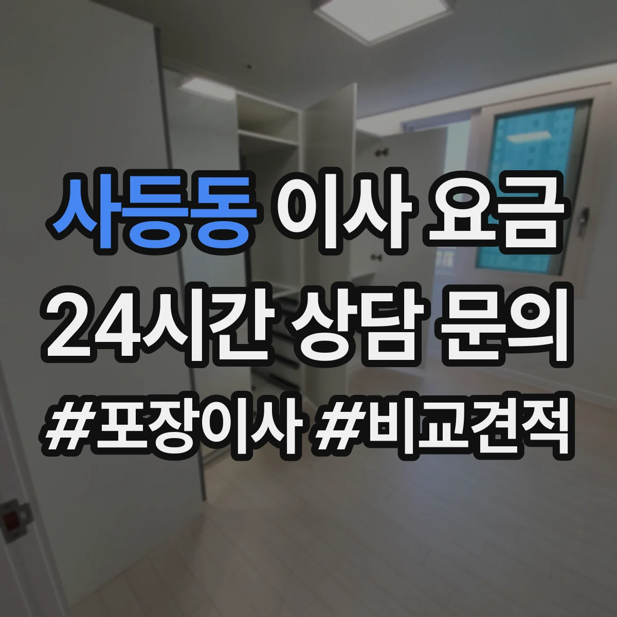 사등동 이사 요금