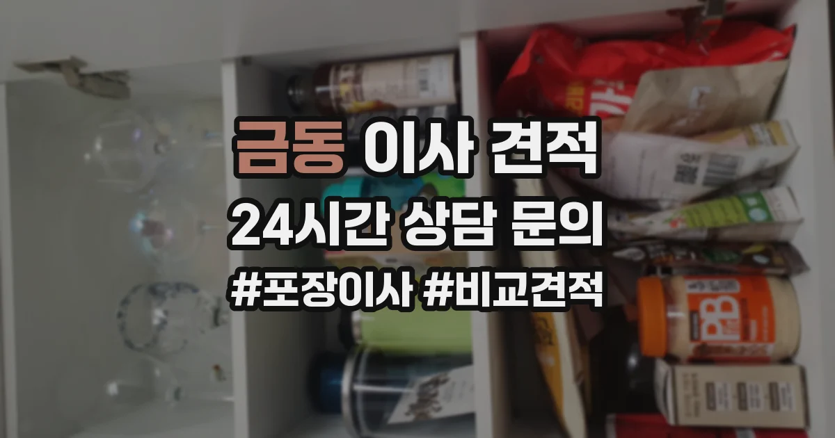 금동 이사 견적