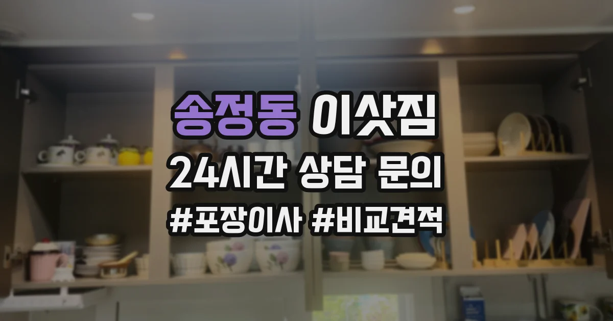 송정동 이삿짐