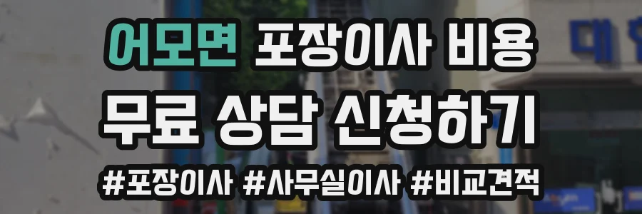 어모면 포장이사 비용