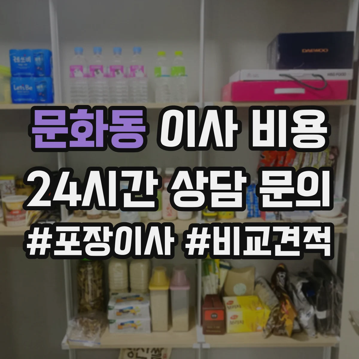 문화동 이사 비용