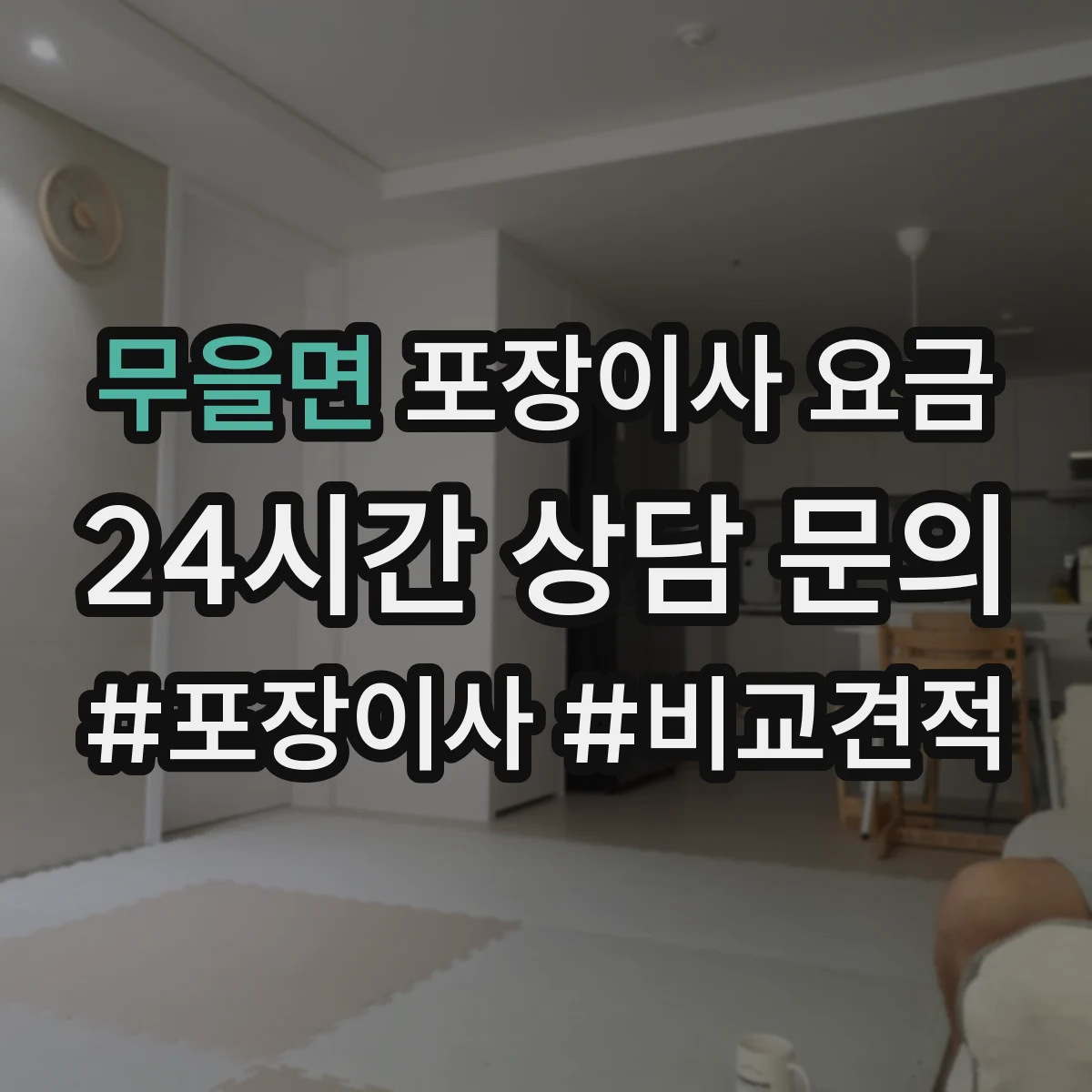 무을면 포장이사 요금