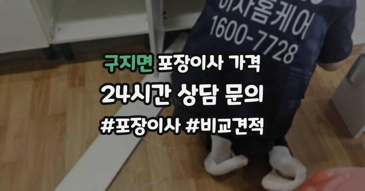 구지면 포장이사 가격