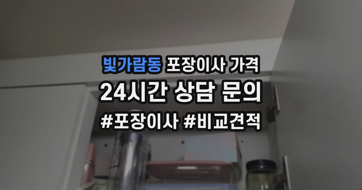 빛가람동 포장이사 가격