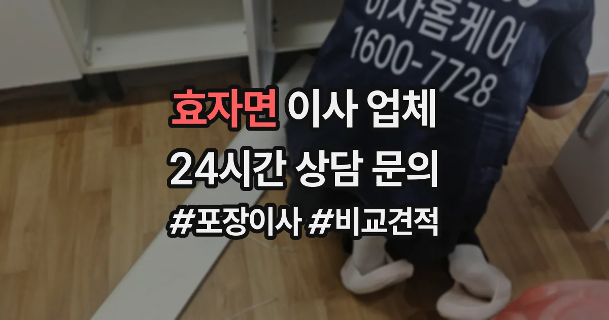 효자면 이사 업체