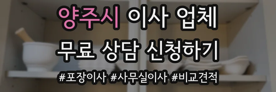 양주시 이사 업체