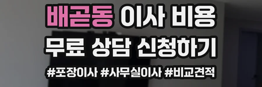 배곧동 이사 비용