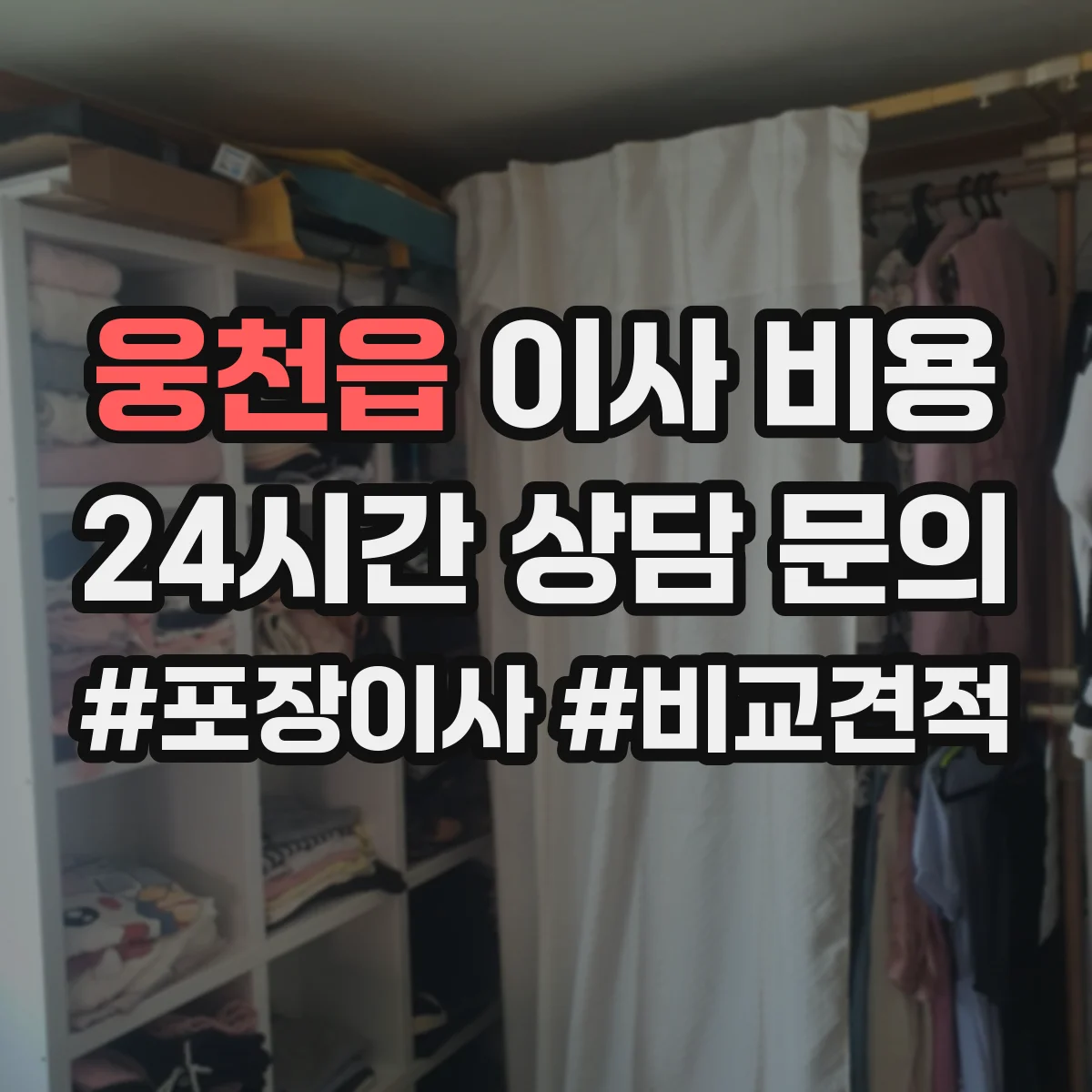 웅천읍 이사 비용
