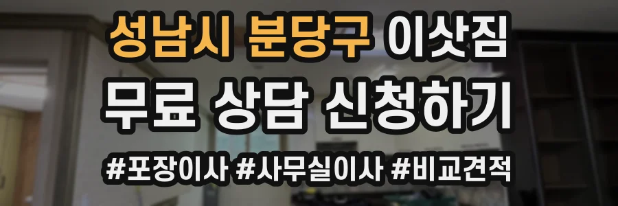 성남시 분당구 이삿짐