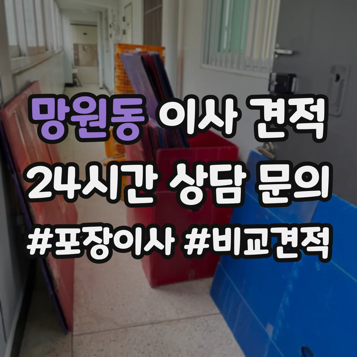 망원동 이사 견적