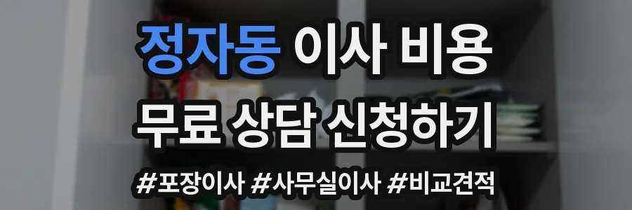 정자동 이사 비용