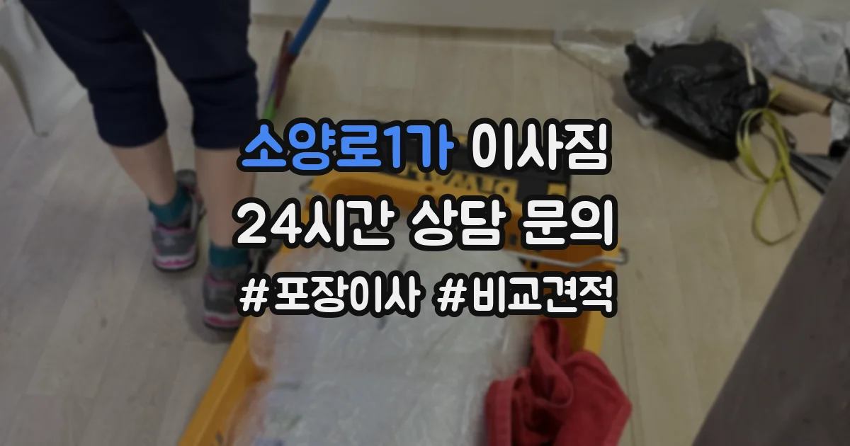 소양로1가 이사짐