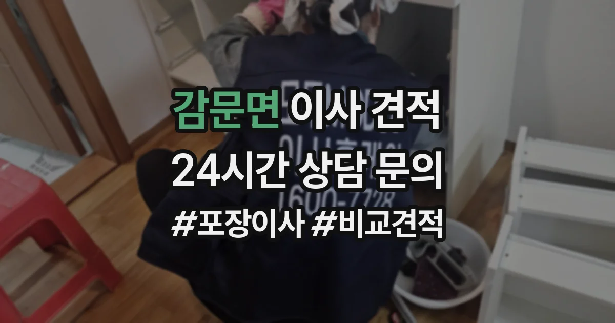 감문면 이사 견적